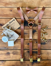 Load image into Gallery viewer, Buffalo Bill Genuine Leather Suspenders - Whisky Tan