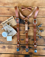 Load image into Gallery viewer, Buffalo Bill Genuine Leather Suspenders - Whisky Tan