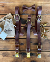 Load image into Gallery viewer, Buffalo Bill Genuine Leather Suspenders - Deep Brown