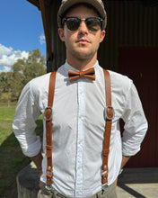 Load image into Gallery viewer, Buffalo Bill Genuine Leather Suspenders - Whisky Tan
