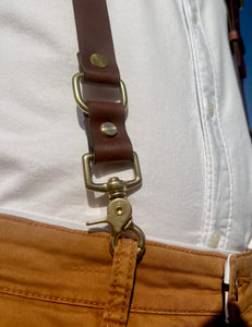 Buffalo Bill Genuine Leather Suspenders