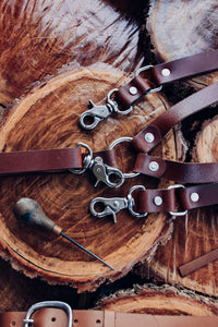 Buffalo Bill Genuine Leather Suspenders