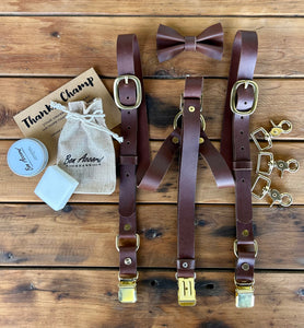 Buffalo Bill Genuine Leather Suspenders