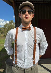 Buffalo Bill Genuine Leather Suspenders