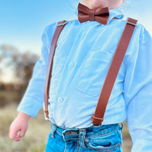 Load image into Gallery viewer, Junior Straight Cut Leather Bowtie
