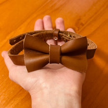 Load image into Gallery viewer, Junior Straight Cut Leather Bowtie
